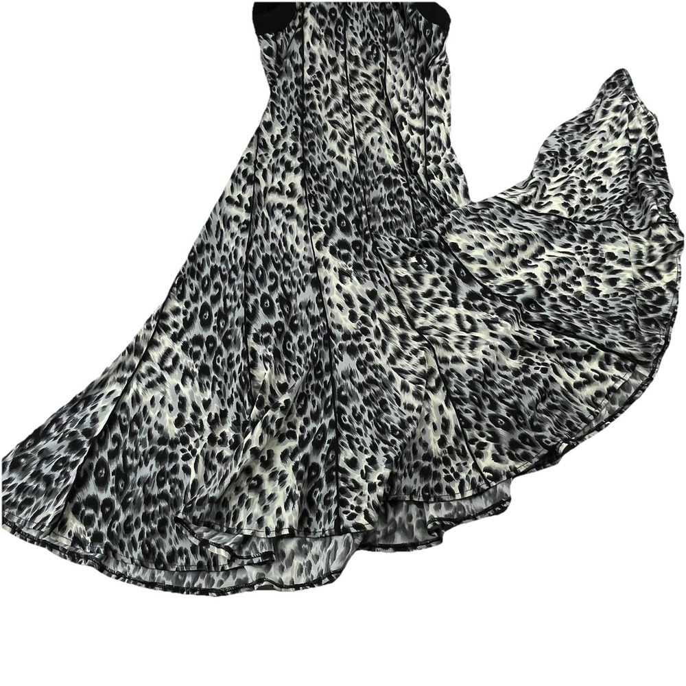 Sandra Darren Leopard Print Maxi Dress Women's Size 6 Sleeveless Flowy - Picture 2 of 16